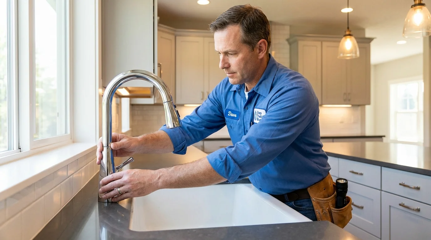 Kitchen faucet installation by Johns Plumbing LLC in Monon